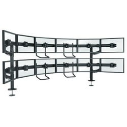 Chief Manufacturing K4G620B | Monitor Mount, Desk Mount, Adjustable, 6 x 2 Array, Grommet, Landscape/Portrait, 12 Inch Extension