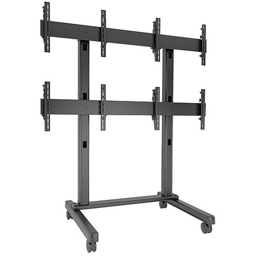 Chief Manufacturing LVM2X2U | TV Mount Wall Cart, Micro-Adjustable, Freestanding, Universal, 46 Inch Width x 40.4 Inch Depth x 106.7 Inch Height, Black
