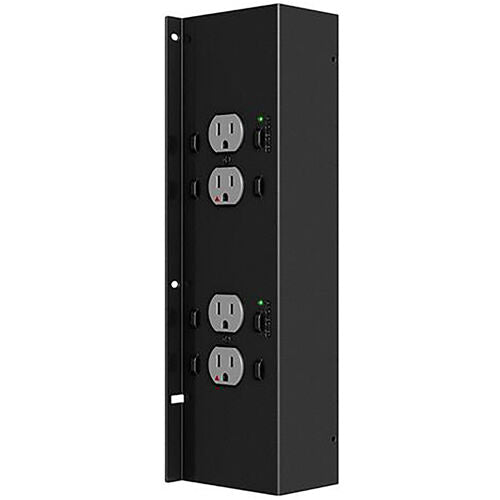 Chief Manufacturing PAC526P4-KIT | Proximity Plug In-Wall Four Outlet Power Kit, Black