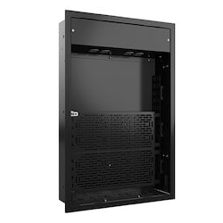 Chief Manufacturing PAC527FBP4 | Large In-Wall Box 14.25X22 w/Flng,4Pwr,Blk