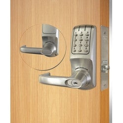Codelocks Llc CL5210BB BS | Electronic Lock Latchbolt, Heavy Duty, 7-5/8" Height, Zinc Alloy, PVD Brushed Steel, for Left/Right Hung Door