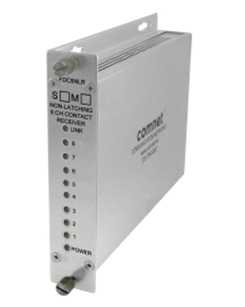 ComNet Communications FDC8NLRM1-V2 | Contact Closure Receiver, 8-Channel Simplex, Non-Latching, Multimode
