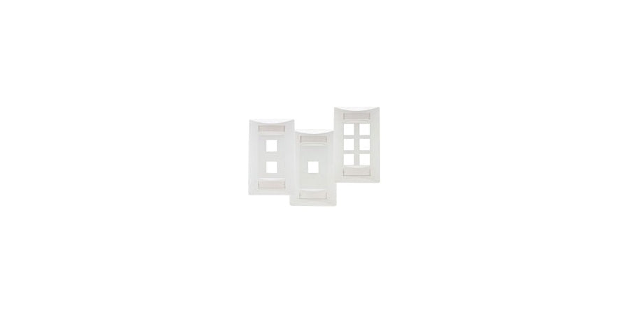 Comcables FP-1IV-ID | Modular Faceplate, Thermoplastic, Flush Mount, 1 Port, Ivory