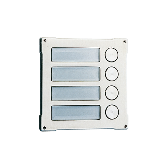 Comelit 3064S | Vandalcom 4 Push-button Module Compatible With 1621, 1622, 4680C, 4681, 4682