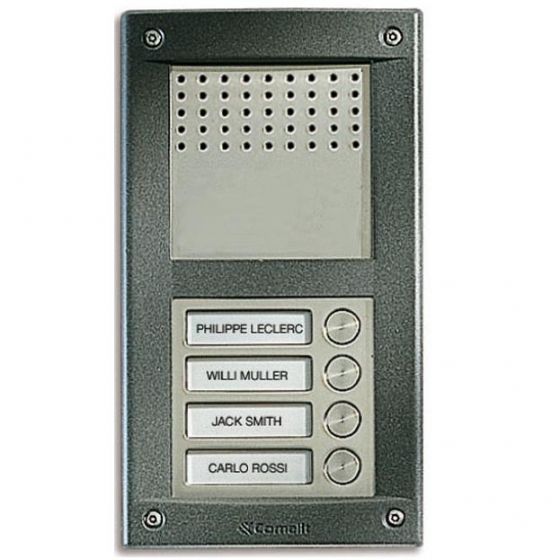 Comelit VA4F | EZ-Pack Audio Entry Panel Kit (Flush) 4 Button Vandalcom Series For SimpleBus