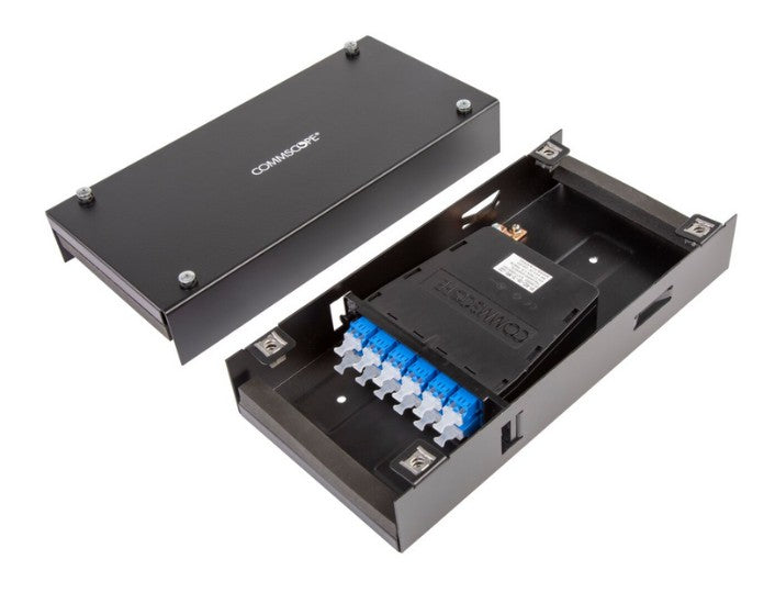CommScope 1777215-1 | Floor Enclosure, 1 RU, Phillips Head 1/4 Turn Fasteners, Black