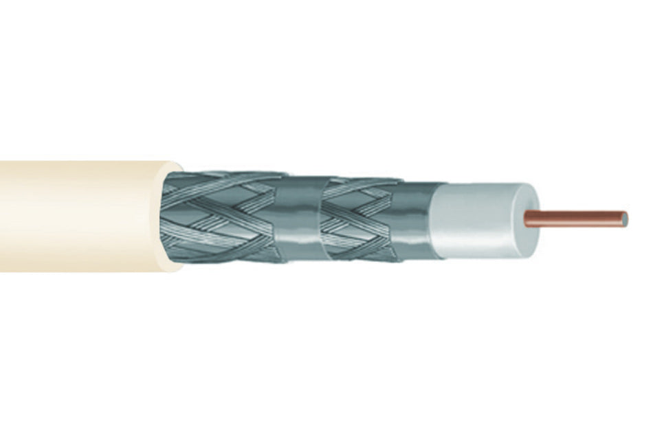 CommScope 2287VWTRLRG11QD | RG 11 Type Quad Shield Plenum Video Coaxial Cable, White Jacket, 1000 Feet (305 M)