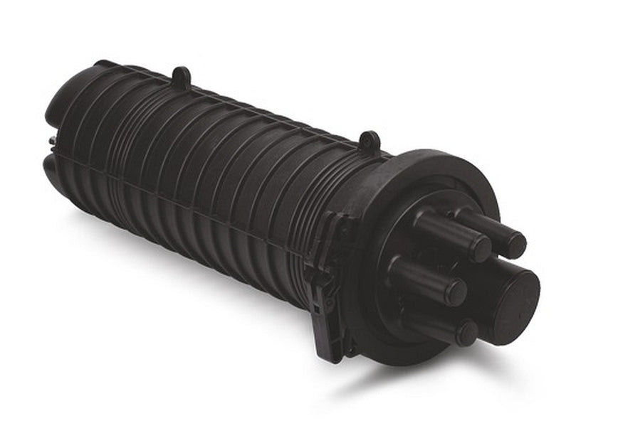 CommScope 256827-000 | Fiber Optic Splice Closure, Heat Shrink Cable Sealing, One pre-Installed 12-Splice Tray