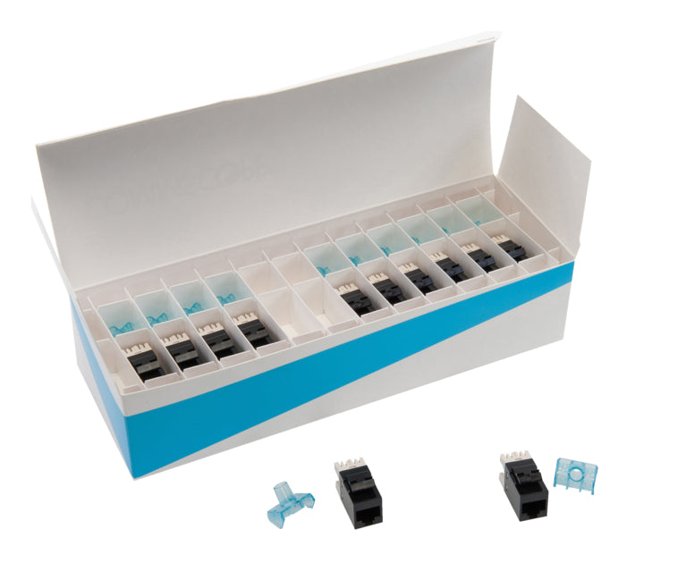 CommScope 4-1375191-2 | SL-Series Modular Jack, RJ45, Cat5e Unshielded, Black (24 ea/pkg)