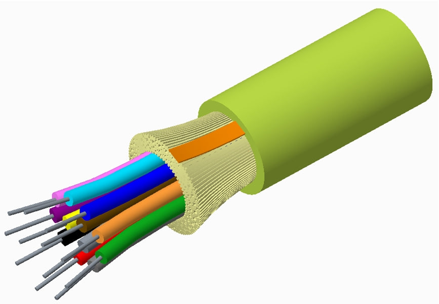 CommScope 760231589 | Fiber indoor cable, LazrSPEED Low Smoke Zero Halogen Riser Distribution, 12 fiber single-unit