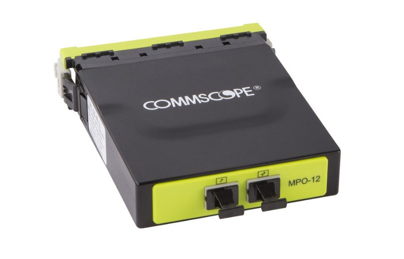 CommScope 760236111 | G2 ULL Multimode OM5 MPO-12 Distribution Module, 24LC to 2X12f MPOs Unpinned, Internal Shutters