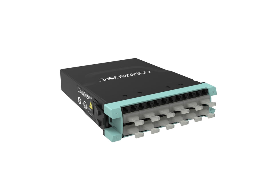 CommScope 760236120 | G2 ULL Multimode OM4 MPO-24 Distribution Module, 1x24F MPO Unpinned to 24F LC Aqua, Method B Enhanced, Ipatch Ready
