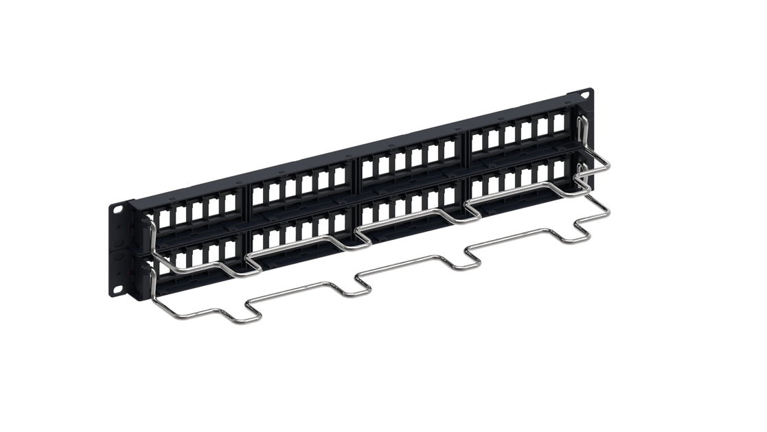 CommScope 760237041 | Unshielded Discrete Distribution Module Panel, SL, 2U, 48 Port, Black