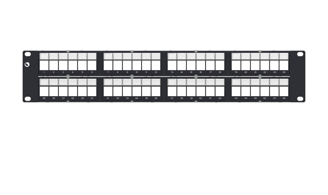 CommScope 760237047 | Shielded Discrete Distribution Module Panel, SL, 2U, 48 Port, Black