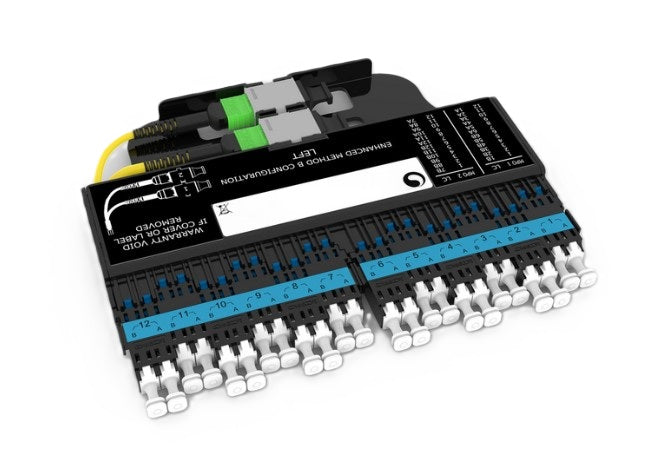 CommScope 760244558 | FACT MPO Module, Left Sided, LC/UPC at Front Side, 2x12 Fiber MPO at Rear Side, Singlemode, Wiring Method B Enhanced