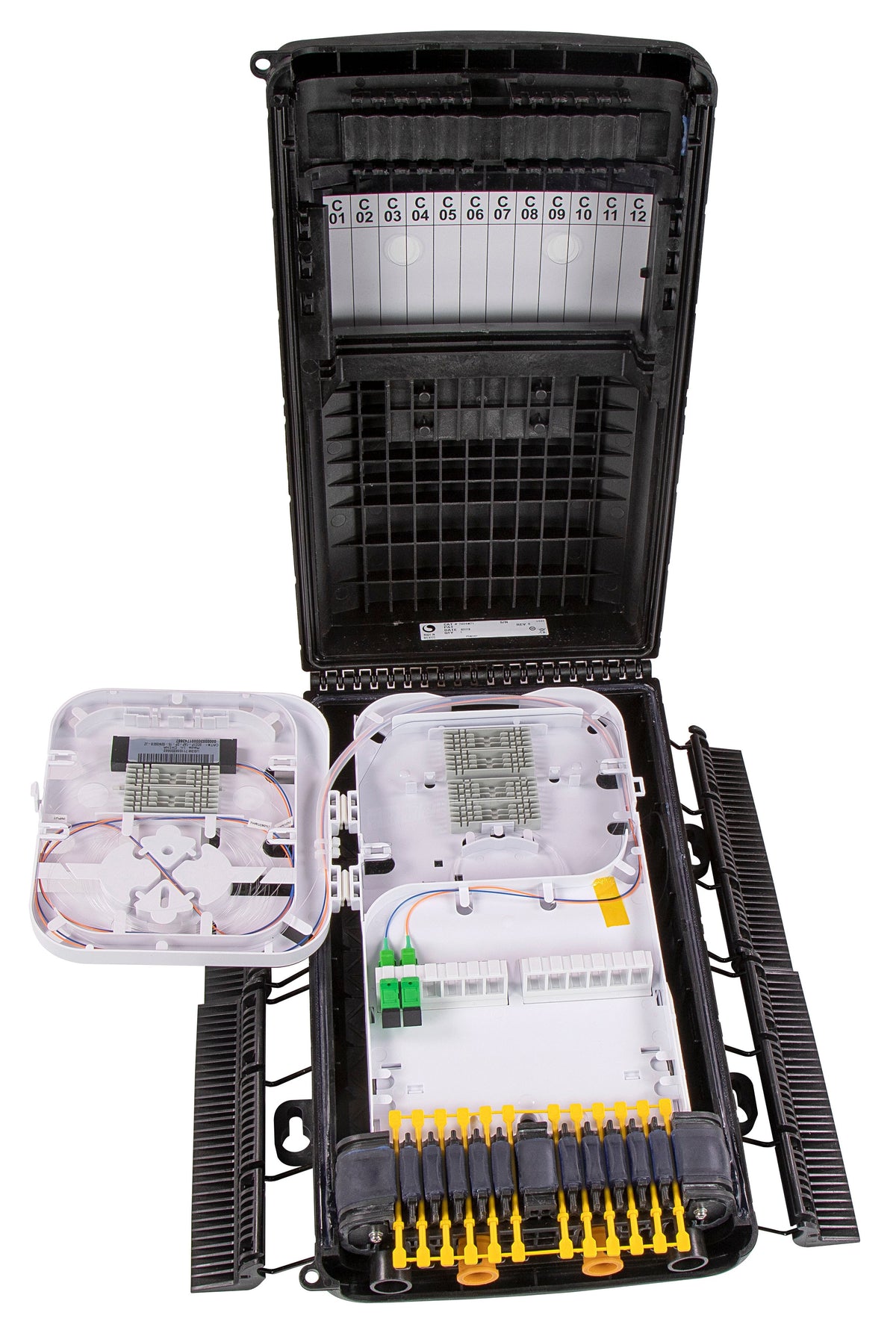 CommScope 760248294 | OFDC C12 Fiber Optic Splice/Patch Closure, Gel Cable sealing, two pre-installed 48-fiber splice trays