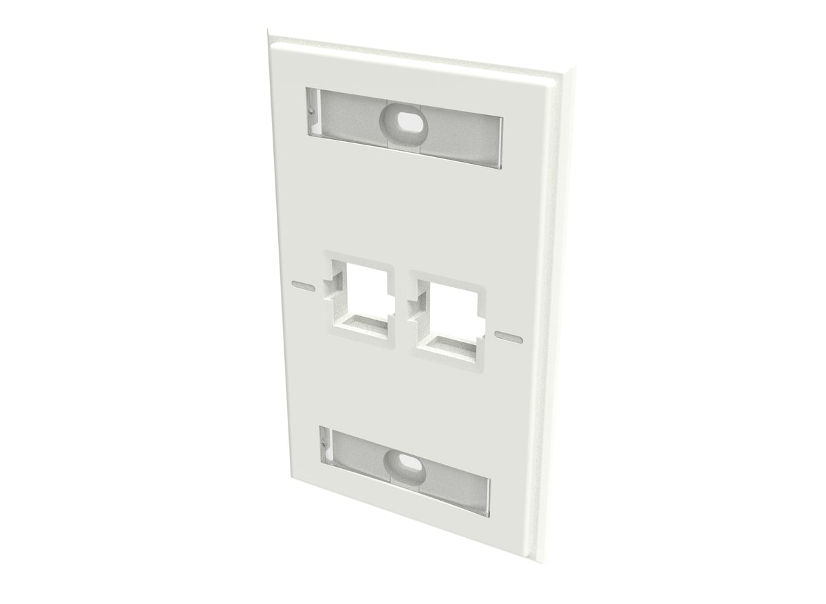 CommScope 760249129 | Faceplate Kit, Labelled, 1 Gang, 2 Port, Electric White