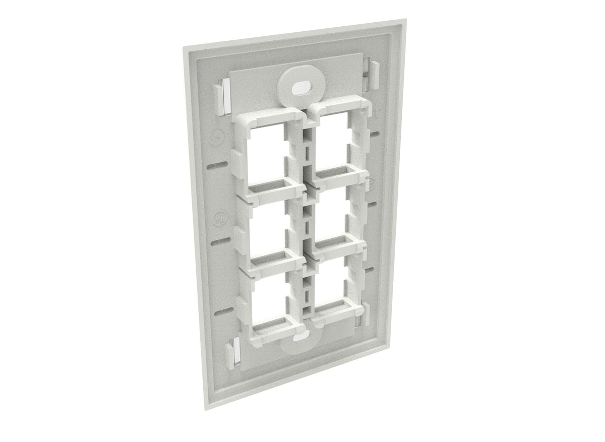 CommScope 760249131 | Faceplate Kit, Labelled, 1 Gang, 6 Port, Electric White