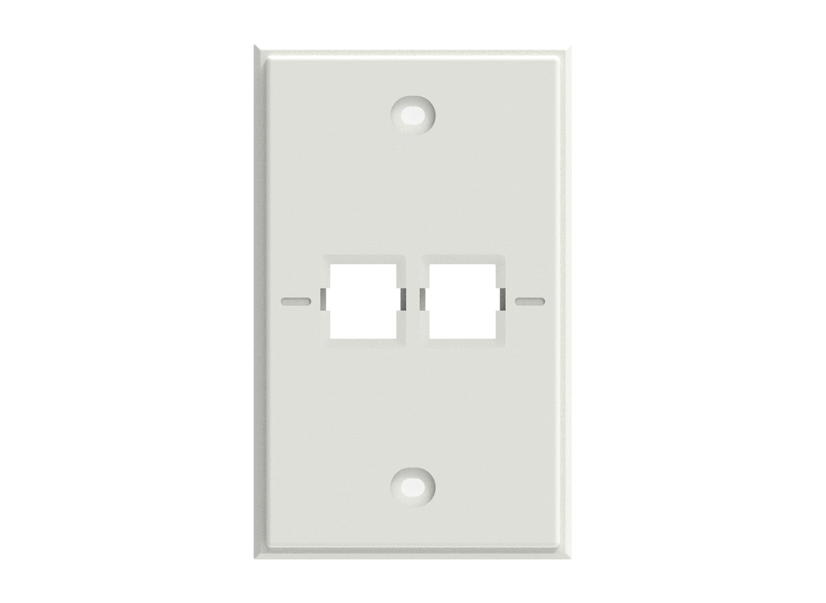 CommScope 760249133 | Faceplate Kit, No-Label, 1 Gang, 2 Port, Electric White