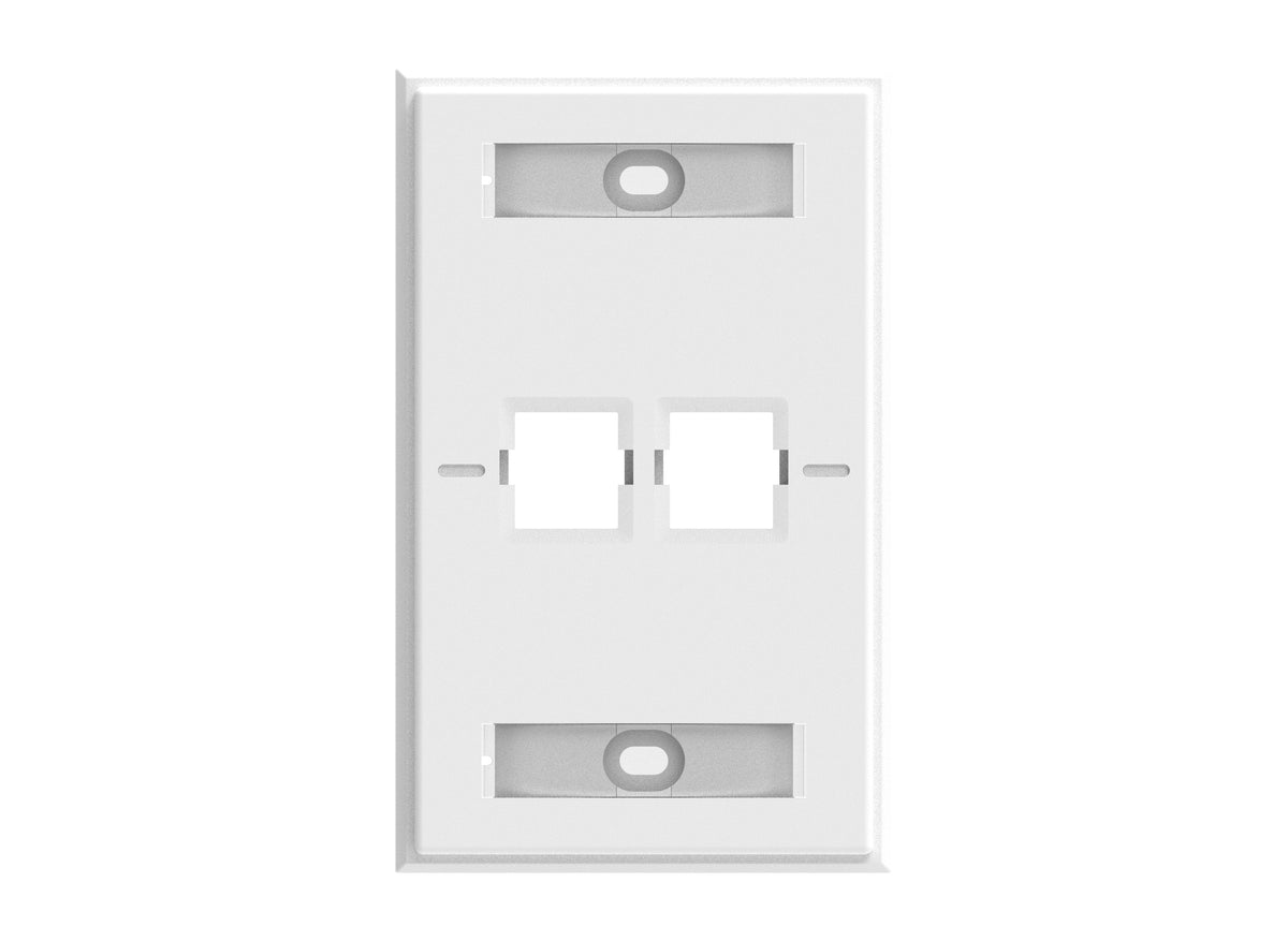 CommScope 760249145 | Faceplate Kit, Labelled, 1 Gang, 2 Port, Prowhite