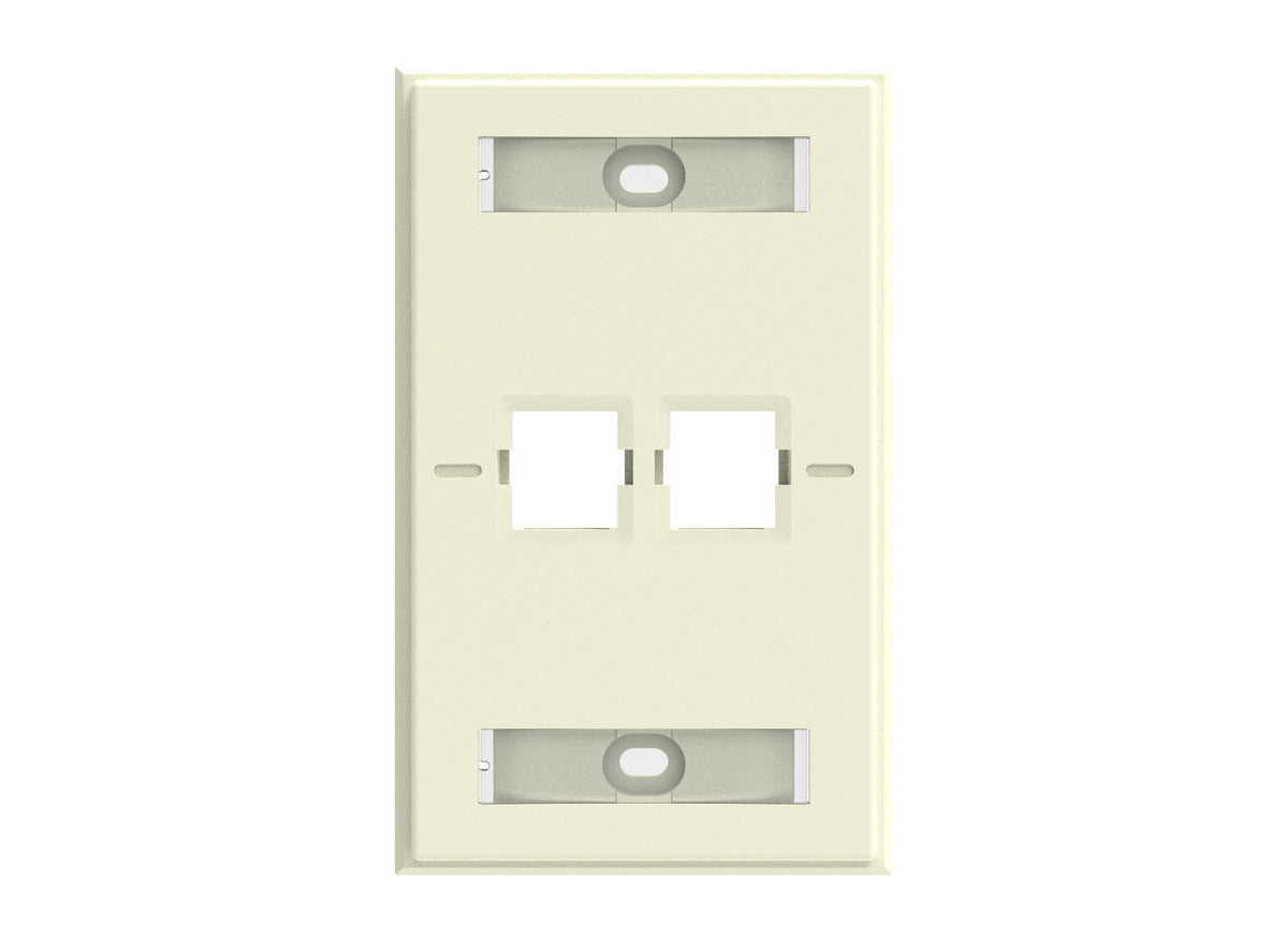 CommScope 760249169 | Faceplate Kit, Labelled, 1 Gang, 2 Port, Electric Ivory