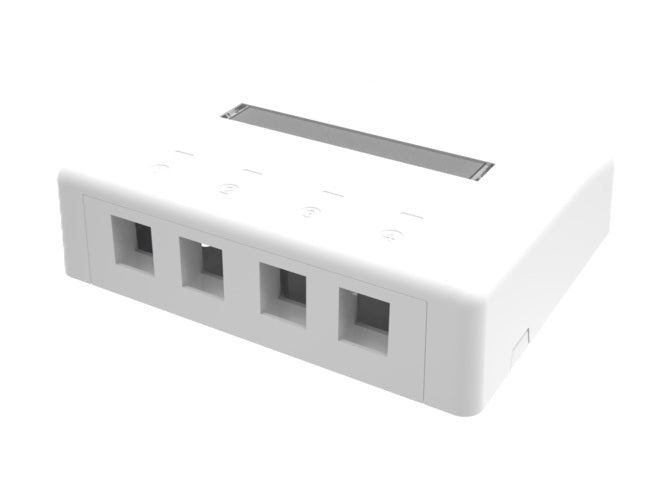 CommScope 760253653 | Surface Mount Module, Keystone, 4 Port, Pro White