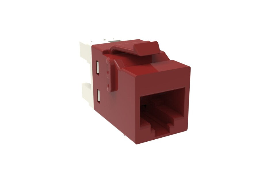 CommScope 760257282 | KJ-Series Modular Jack, RJ45, Cat6 Unshielded, Red