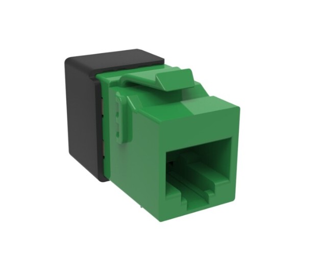 CommScope 760257293 | KJ-Series Modular Jack, RJ45, Cat6A Unshielded, Green