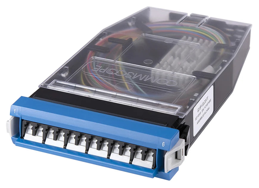 CommScope 760258027 | G2 Splice Cassette, 12LC/UPC with Internal Shutters, OS2, with 250 µm Pigtails