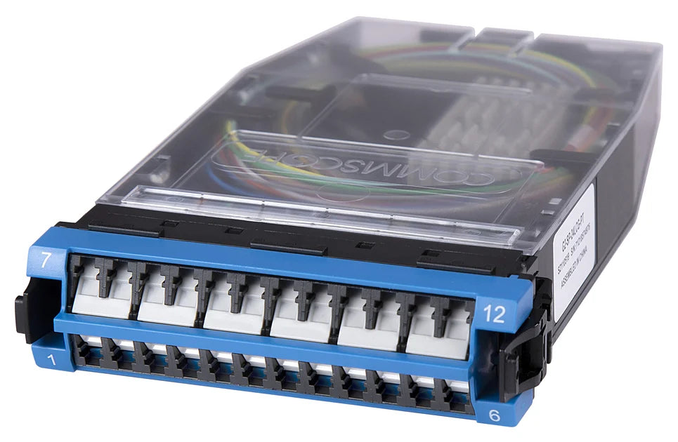 CommScope 760258028 | G2 Splice Cassette, 24LC/UPC with Internal Shutters, OS2, with 250 µm Pigtails