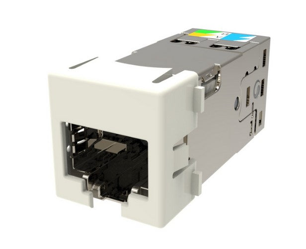 CommScope 760258301 | GigaSHIELD X10D M-Series Modular Jack, RJ45, Cat6A Shielded, White