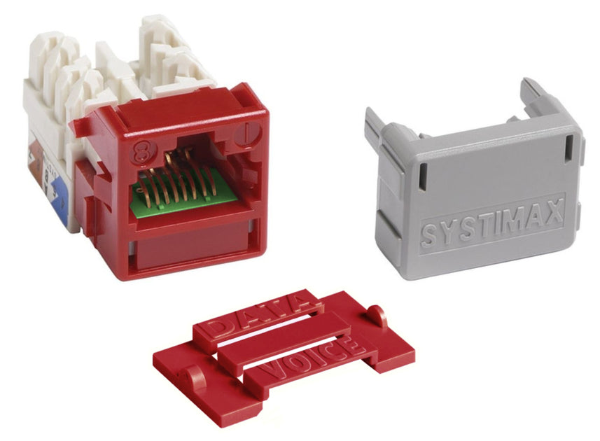 CommScope 760258931 | PowerSUM M-Series Modular Jack, RJ45, Cat5e Unshielded, Red