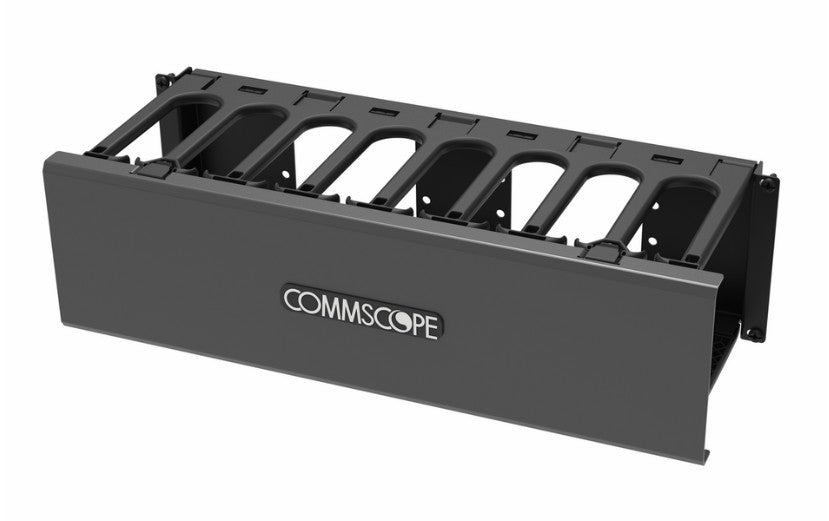 CommScope 760259433 | Cableguide 360 Horizontal Trough Kit, 3 Ru, 19 In, Single Sided, Black