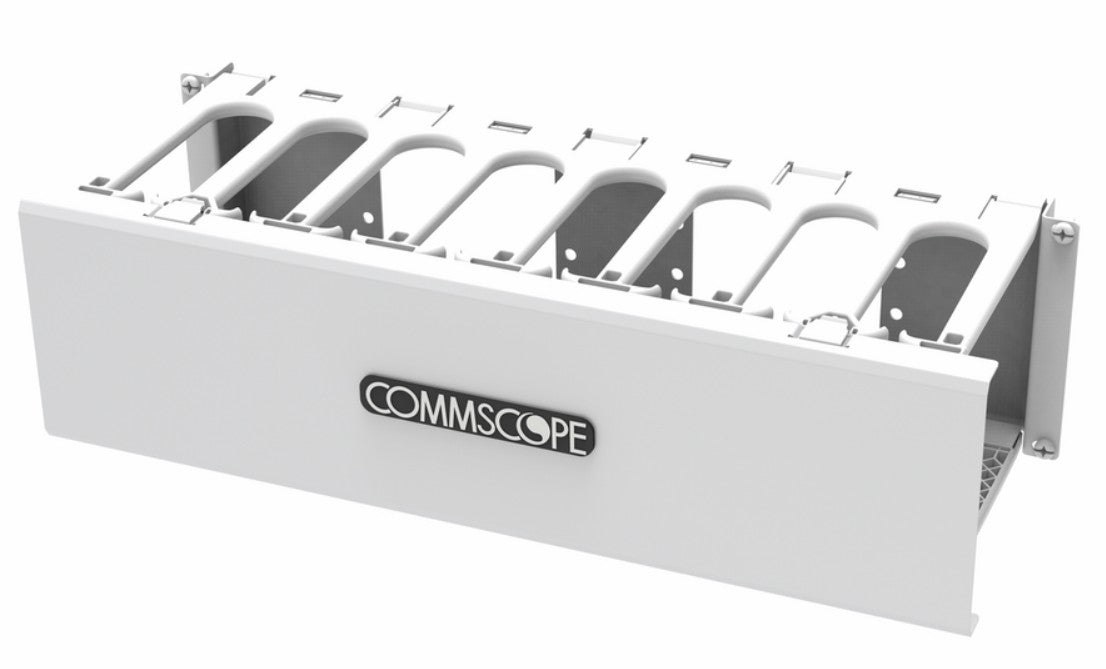 CommScope 760260373 | Cableguide 360 Horizontal Trough Kit, 3 Ru, 19 In, Single Sided, White