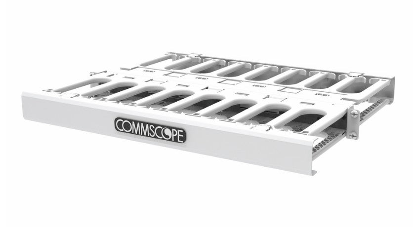 CommScope 760260429 | Cableguide 360 Horizontal Trough Kit, 1 Ru, 19 In, Double Sided, White