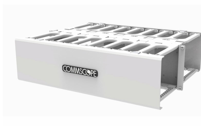 CommScope 760260431 | Cableguide 360 Horizontal Trough Kit, 3 Ru, 19 In, Double Sided, White
