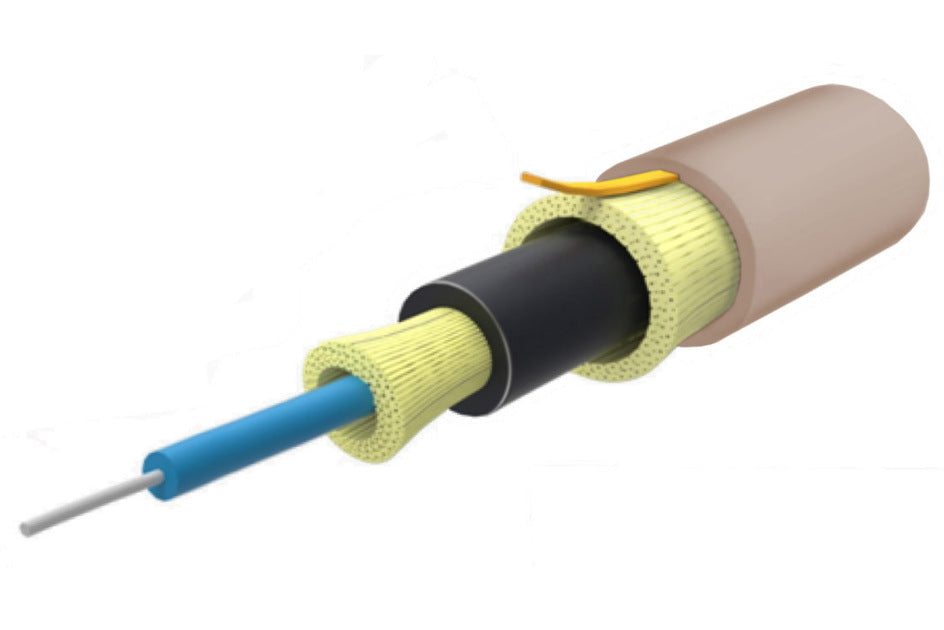 CommScope 810009225/DB | Fiber Drop Cable, Self-Supporting All-Dielectric, 1 Fiber Tight Buffer Construction, Beige Jacket Color