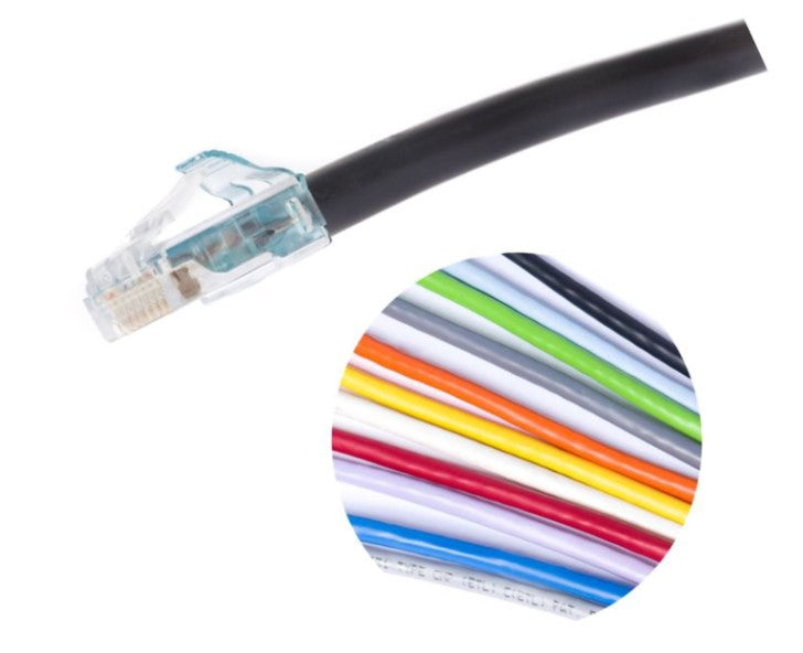 CommScope CPCS4X2-03F007 | Single End Solid Cordage Modular Patch Cord, Dark Gray, 7 Ft