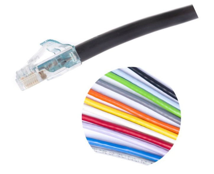 CommScope CPCS4X2-03F010 | Single End Solid Cordage Modular Patch Cord, Dark Gray, 10 Ft