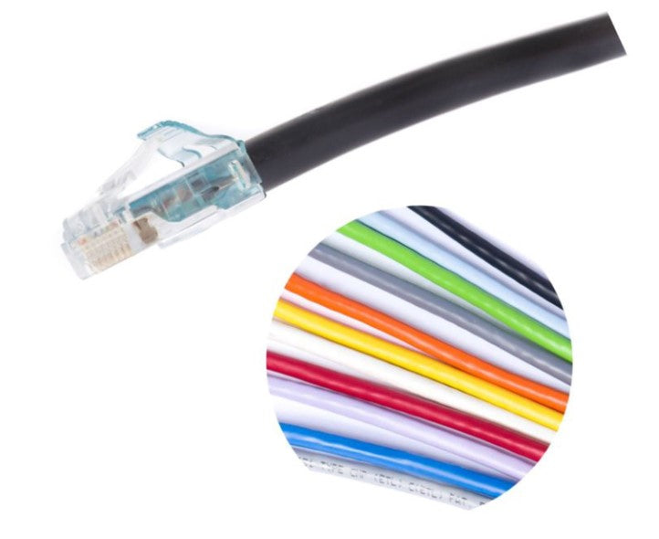CommScope CPCS4X2-03F025 | Single End Solid Cordage Modular Patch Cord, Dark Gray, 25 Ft