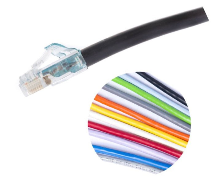 CommScope CPCS4X2-03F033 | Single End Solid Cordage Modular Patch Cord, Dark Gray, 33 Ft