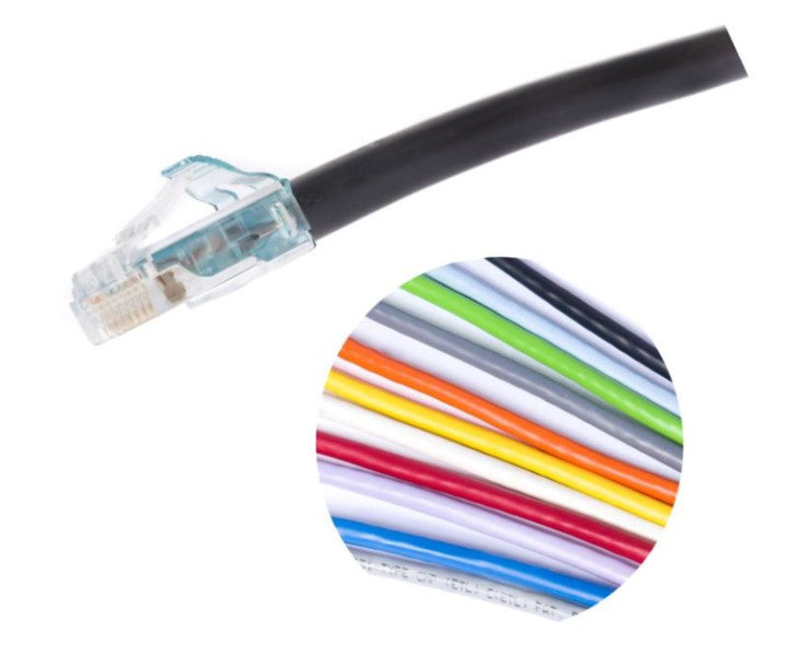 CommScope CPCS4X2-03F065 | Single End Solid Cordage Modular Patch Cord, Dark Gray, 65 Ft
