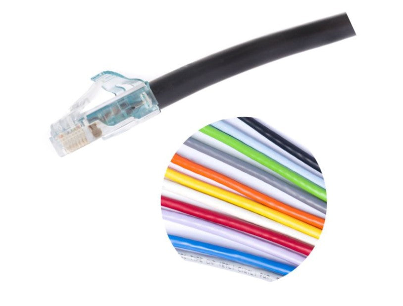 CommScope CPCS4X2-03F066 | Single End Solid Cordage Modular Patch Cord, Dark Gray, 66 Ft