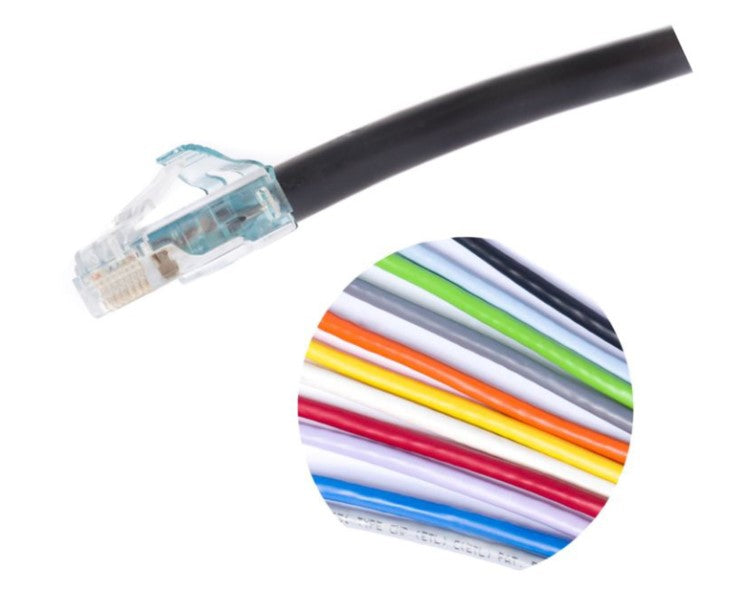 CommScope CPCS4X2-0CF015 | Single End Solid Cordage Modular Patch Cord, Slate/Gray, 15 Ft