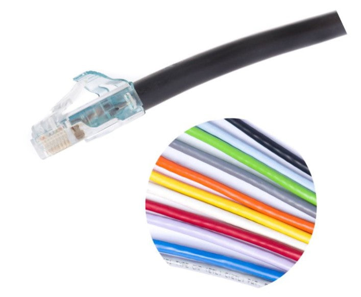 CommScope CPCS4X2-0CF035 | Single End Solid Cordage Modular Patch Cord, Slate/Gray, 35 Ft