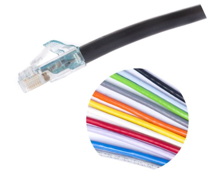 CommScope CPCS4X2-0CF040 | Single End Solid Cordage Modular Patch Cord, Slate/Gray, 40 Ft