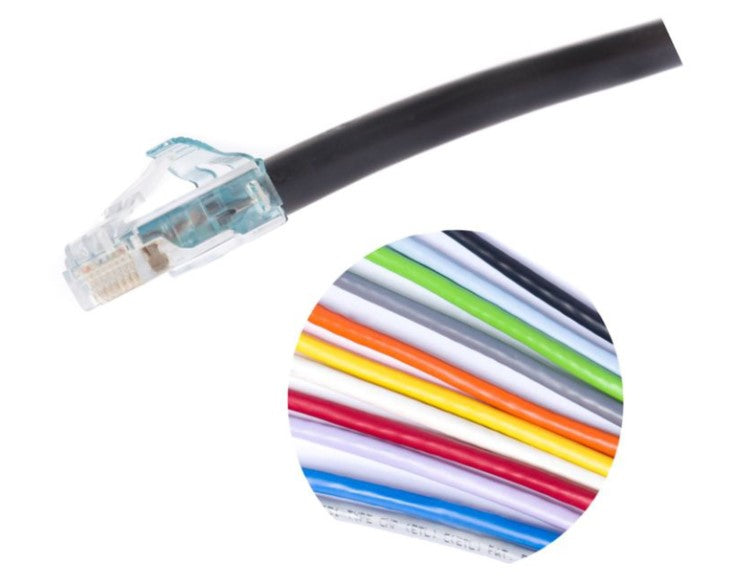 CommScope CPCS4X2-0CF055 | Single End Solid Cordage Modular Patch Cord, Slate/Gray, 55 Ft