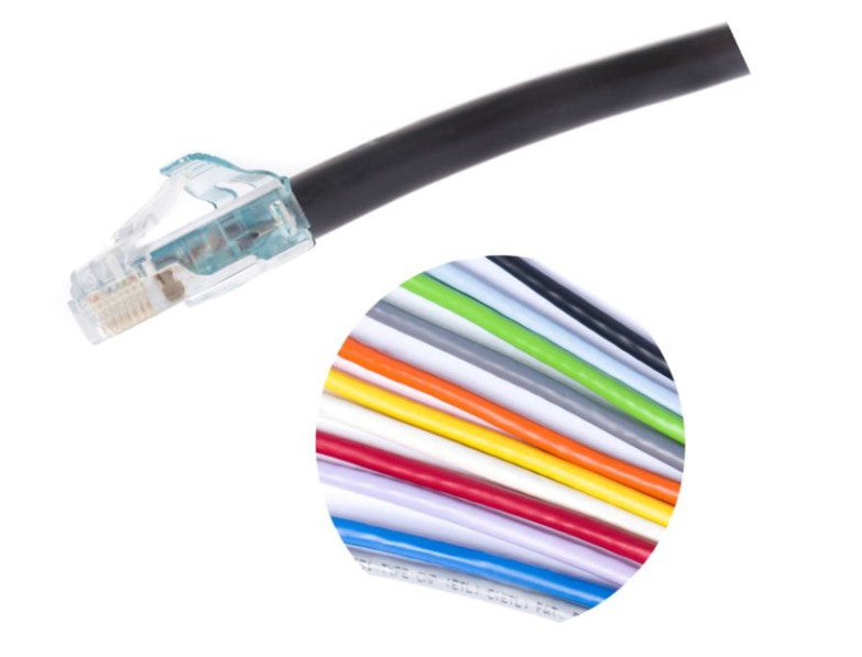 CommScope CPCS4X2-0CF070 | Single End Solid Cordage Modular Patch Cord, Slate/Gray, 70 Ft