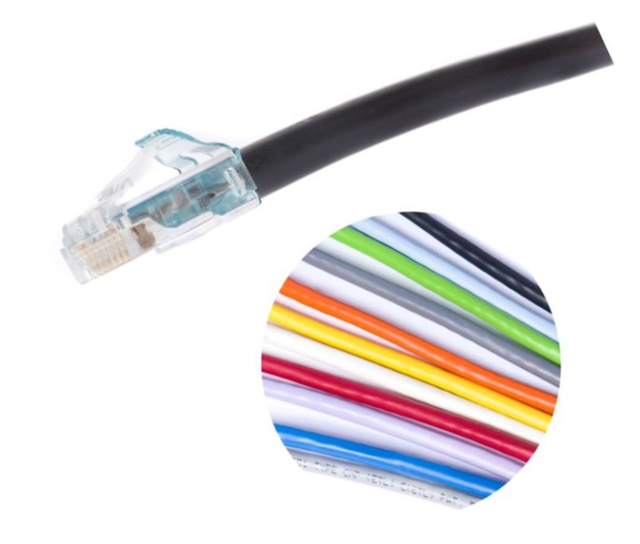 CommScope CPCS4X2-0CF085 | Single End Solid Cordage Modular Patch Cord, Slate/Gray, 85 Ft