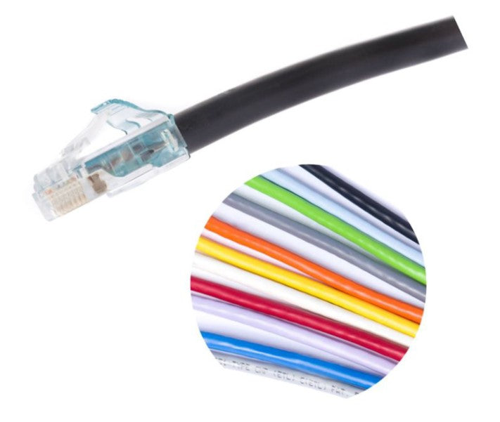 CommScope CPCS4X2-0CF100 | Single End Solid Cordage Modular Patch Cord, Slate/Gray, 100 Ft
